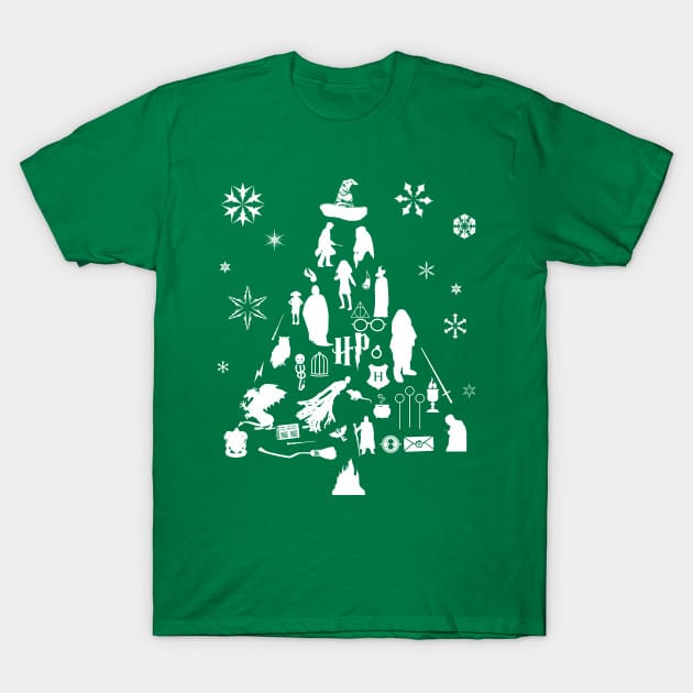 Download Harry Potter Christmas Tree Silhouette T-Shirt - TeeHunter.com