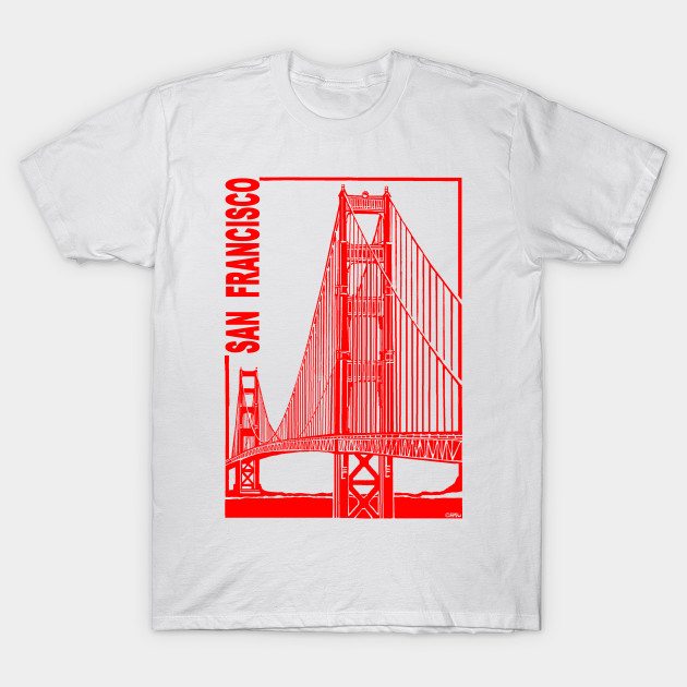 San Francisco Golden Gate Bridge T Shirt 