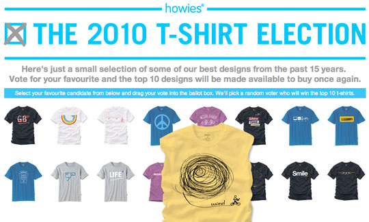 howies tshirt election / competition