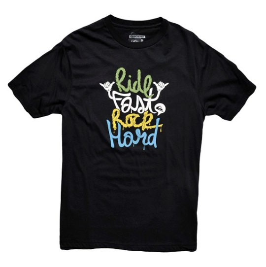 Quiksilver's "Ride Fast Rock Hard" tshirt