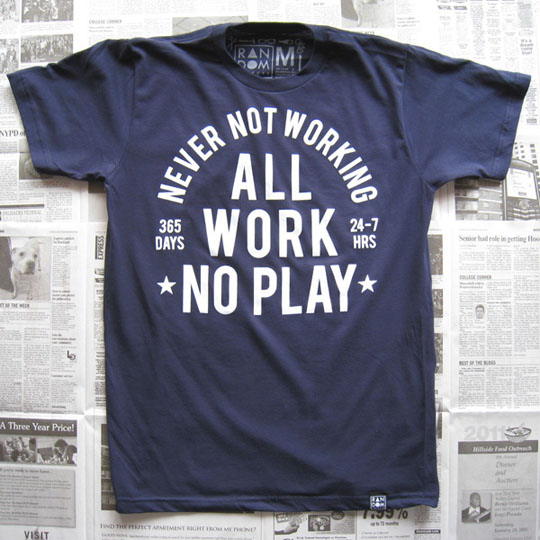 "Always Working" (Navy) tshirt