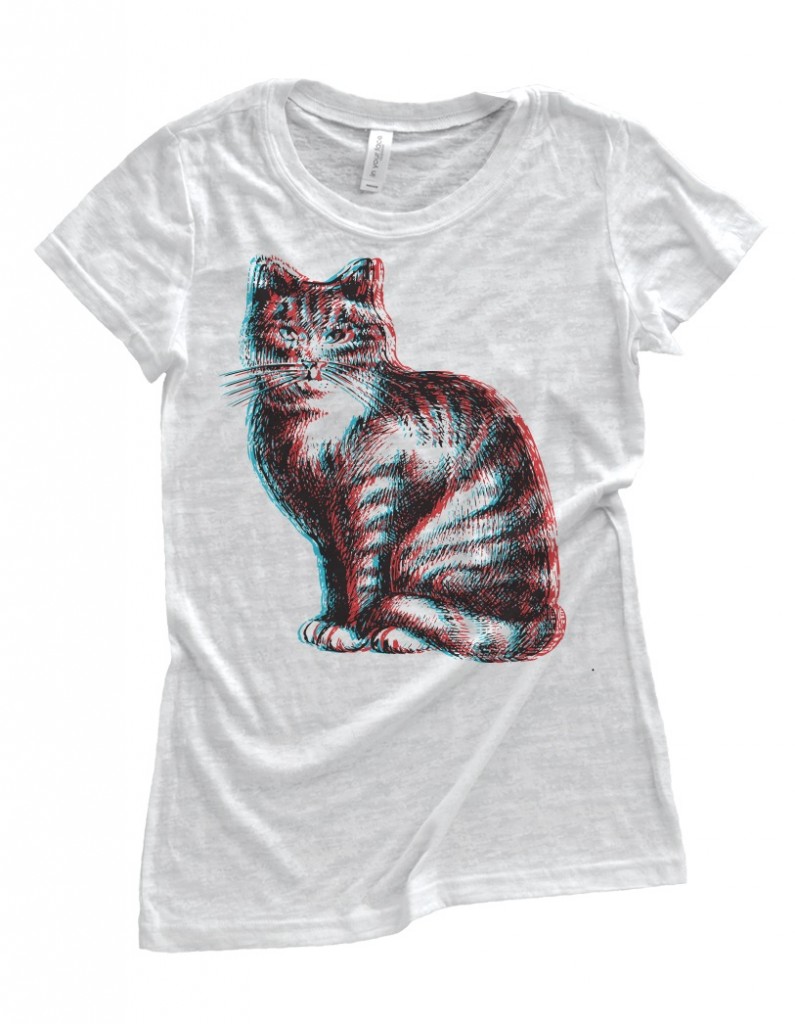 3-D Cat Tee