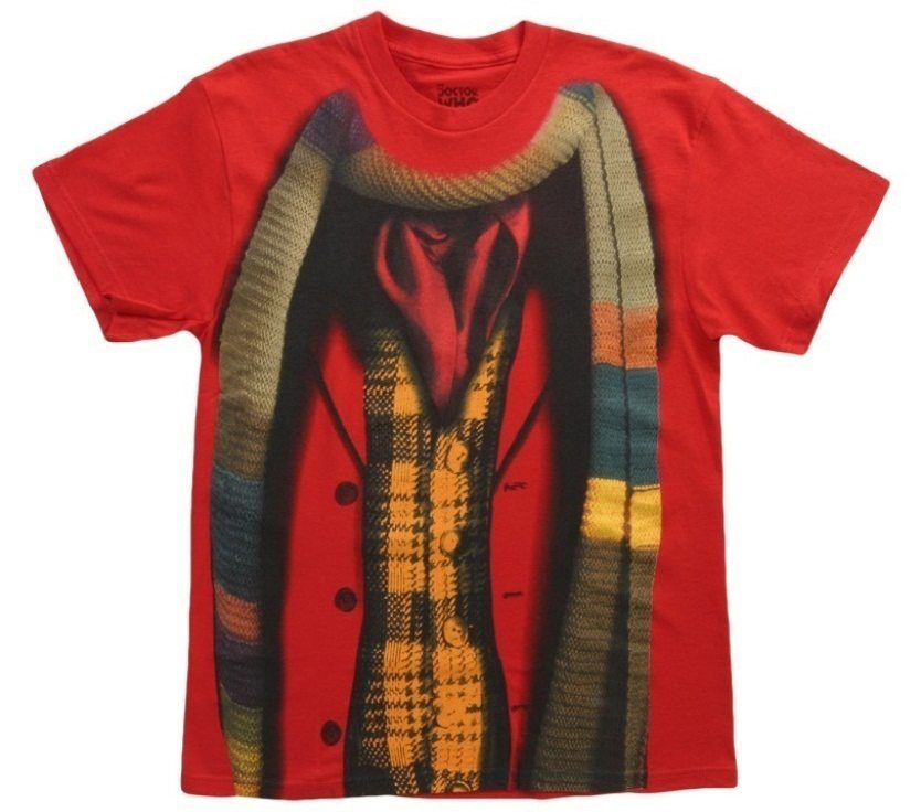 10 Things You Didn't Know about Doctor Who doctor-who-tom-baker-4th-doctor-costume-tshirt-front