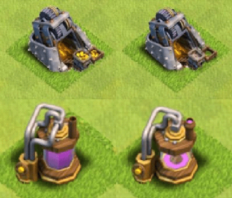 clash of clans barching mines