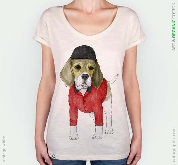 Camiseta-mujerVintage-barruf_beagle