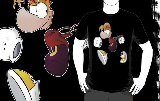 Rayman T-Shirts action