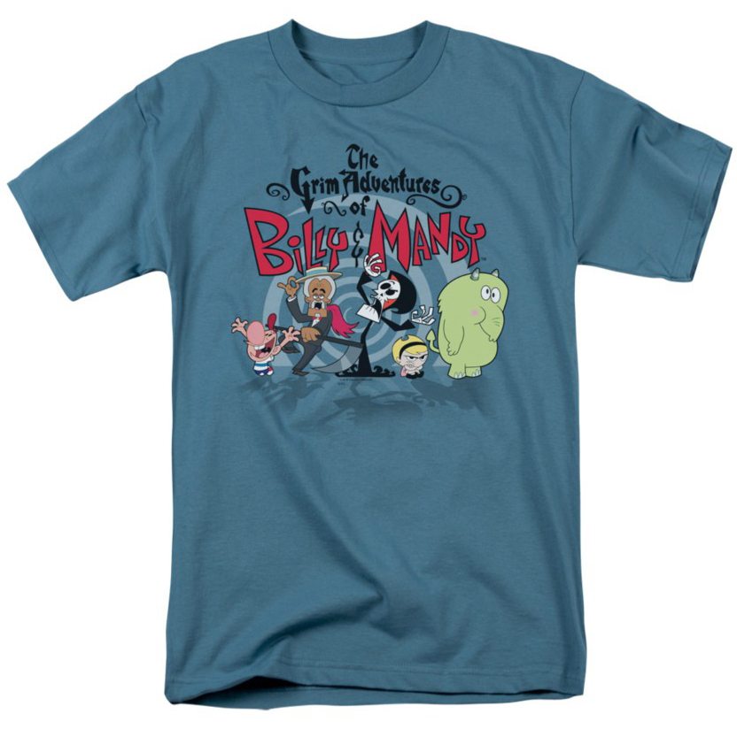 grim-adventures-of-billy-mandy-group-shot-adult-t-shirt-6c