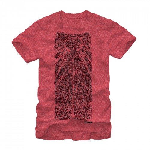 mens-the-strain-ancient-coffin-red-htr-shirt