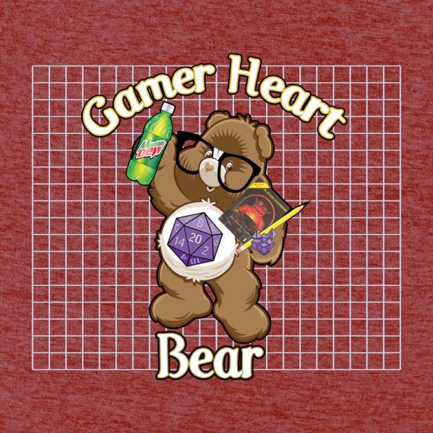 gamer heart bear