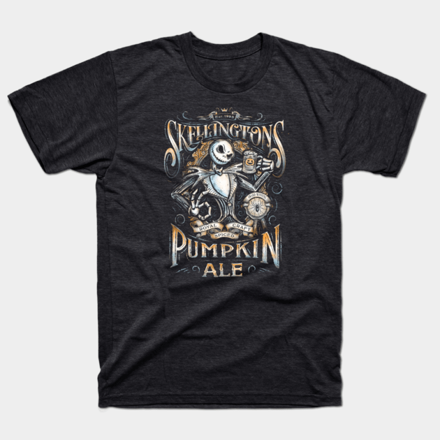 Nightmare before Christmas t-shirts skellingtons pumpkin ale2