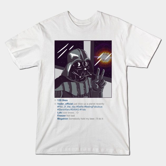 darth vader selfie t shirt