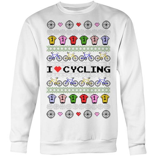 I Love Cycling Sweater -- Bike Shirt