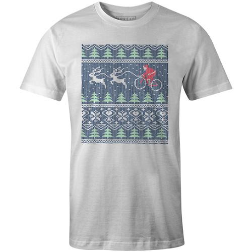 Santa Bike Sleigh -- Biking Shirt