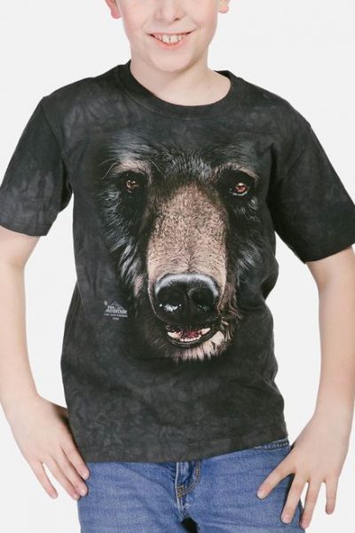 Black Bear Face Kids T Shirt Teehunter Com