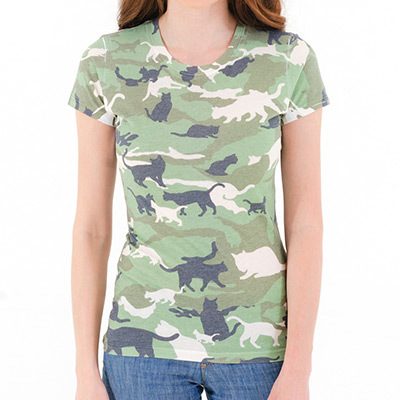 cat camouflage t shirt