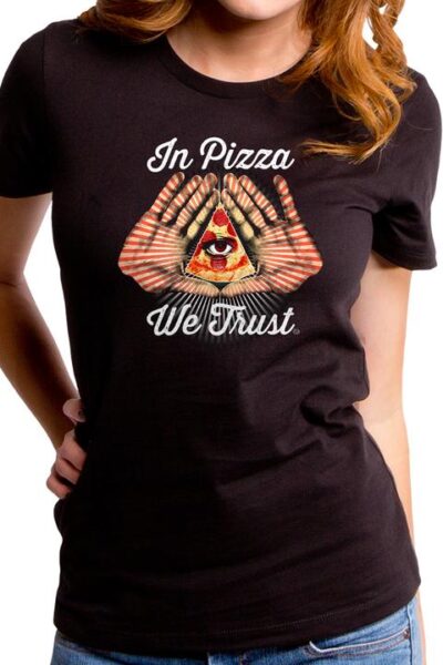 ALL SEEING PIZZA WOMEN’S T-SHIRT