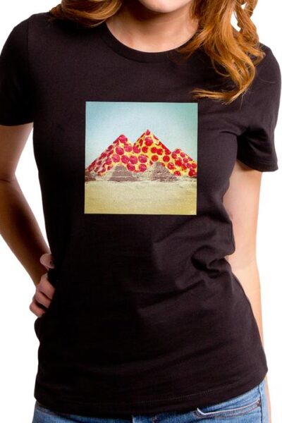 GREAT PYRAMID OF PIZZA WOMEN’S T-SHIRT