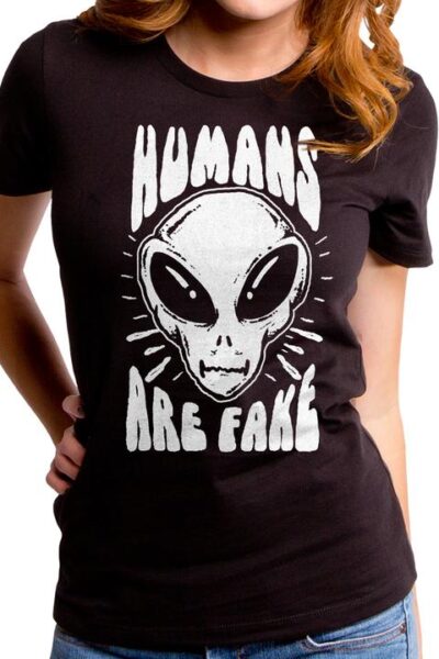 HUMANS ARE FAKE WOMEN’S T-SHIRT
