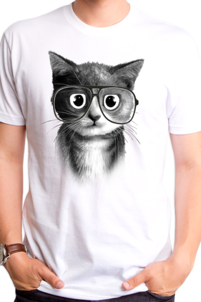 I CAN SEE FOREVER CAT MEN’S T-SHIRT