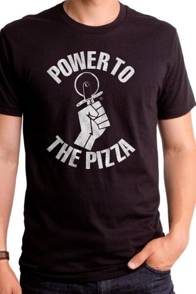 POWER TO THE PIZZA MEN’S T-SHIRT