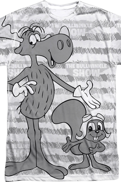 Black and White Rocky and Bullwinkle