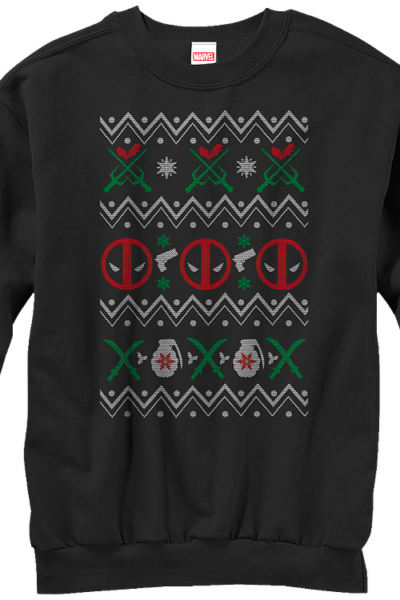Deadpool Faux Ugly Christmas Sweater