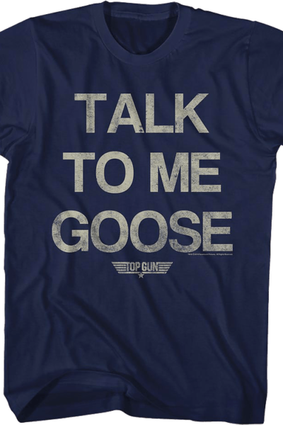Distressed Talk To Me Goose Top Gun