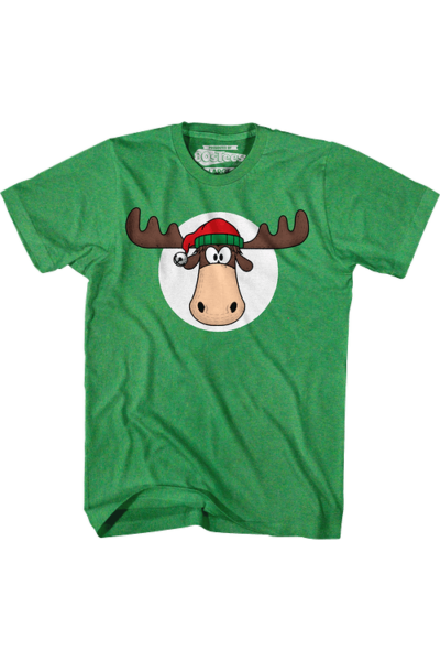 Green Moose Head With Santa Claus Hat Christmas Vacation