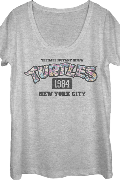 Ladies 1984 Teenage Mutant Ninja Turtles Scoopneck