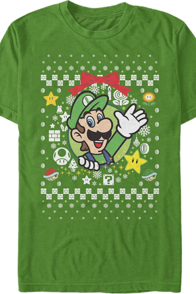 Luigi Christmas Wreath Nintendo