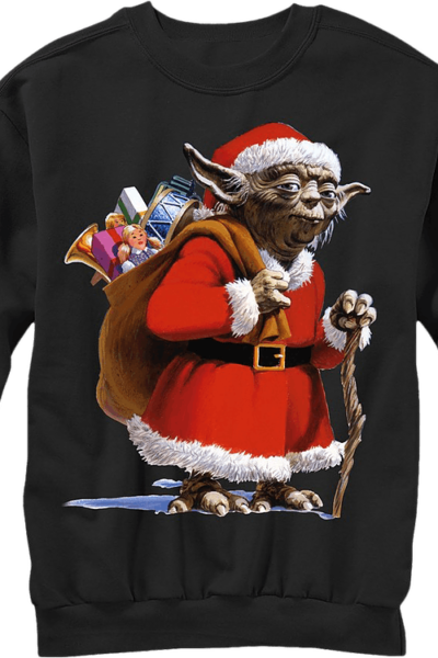 Star Wars Yoda Santa Claus Ugly Faux Christmas Sweater