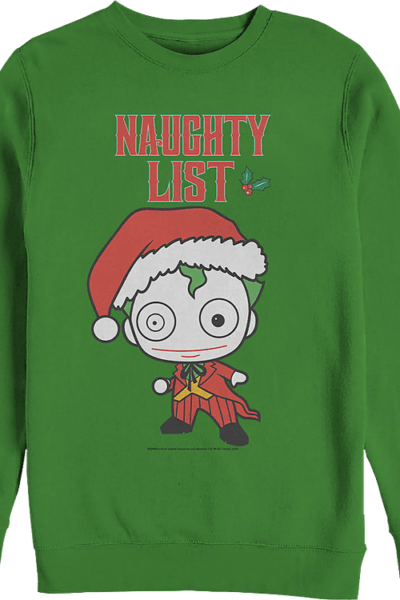 The Joker Naughty List DC Comics Christmas Sweatshirt
