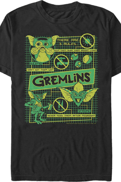 3 Rules Gremlins T-Shirt