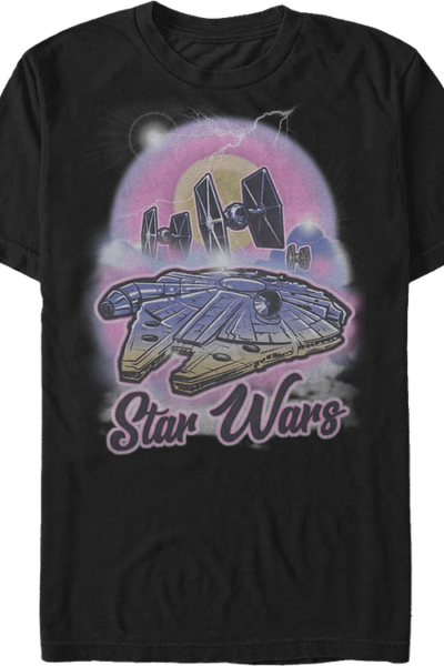 Airbrush Millennium Falcon Star Wars T-Shirt