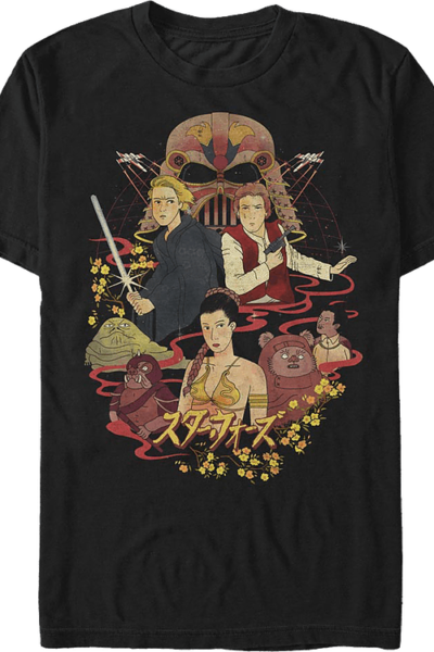 Animated Return Of The Jedi Collage Star Wars T-Shirt