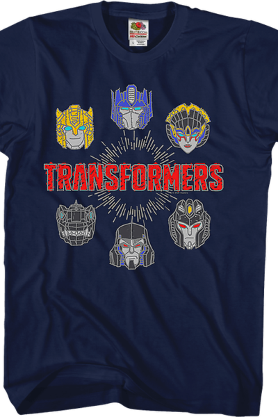 Autobots And Decepticons Head Shots Transformers T-Shirt