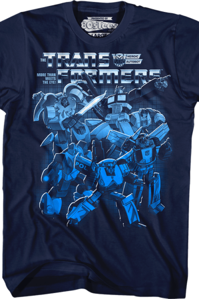 Autobots Blue Collage Transformers T-Shirt