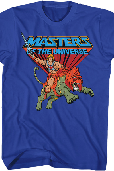Battle Cat and He-Man Masters of the Universe T-Shirt