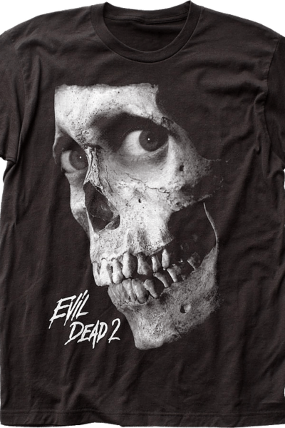 Black And White Skull Evil Dead T-Shirt