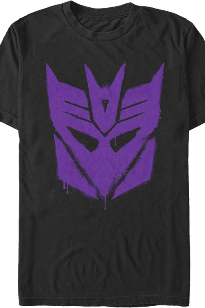 Black Decepticon Graffiti Logo Transformers T-Shirt