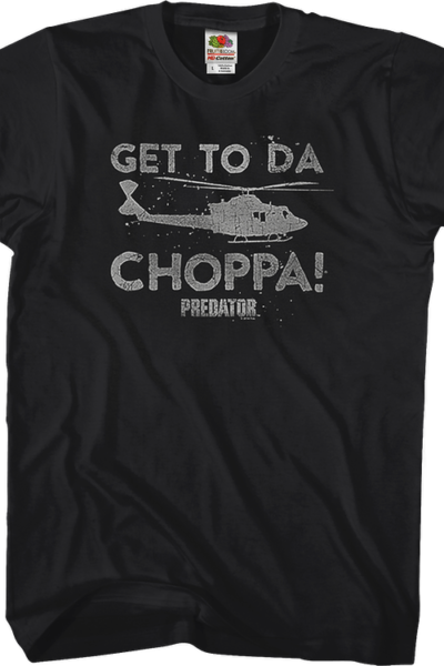 Black Get To Da Choppa Predator T-Shirt