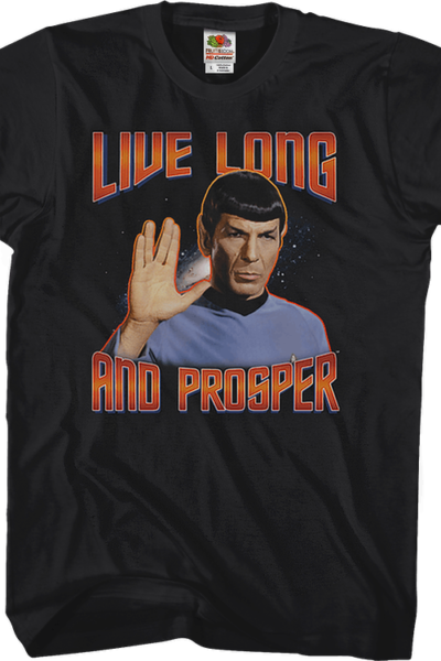 Black Live Long and Prosper Star Trek T-Shirt
