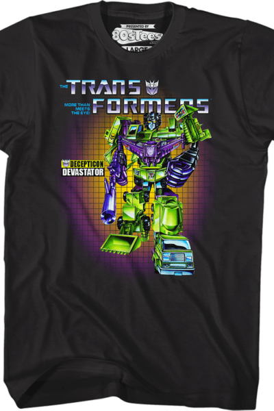 Box Art Devastator Transformers T-Shirt
