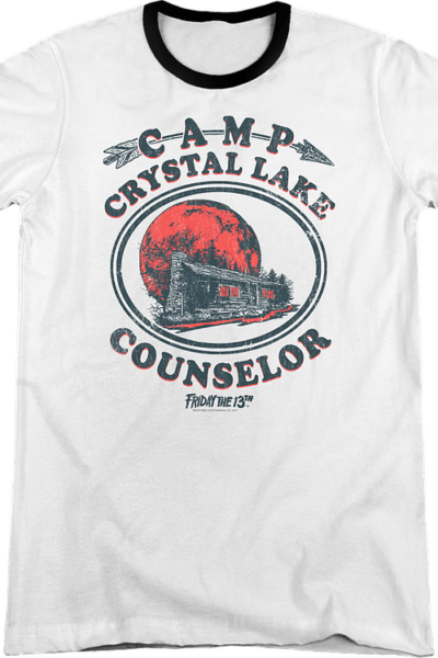 Camp Crystal Lake Counselor Friday the 13th Ringer Shirt
