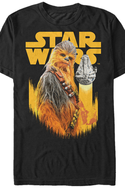 Chewbacca and Millennium Falcon Solo Star Wars T-Shirt