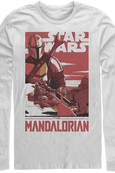 Din Djarin Poster The Mandalorian Star Wars Long Sleeve Shirt