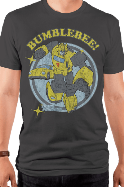 Distressed Bumblebee Transformers T-Shirt