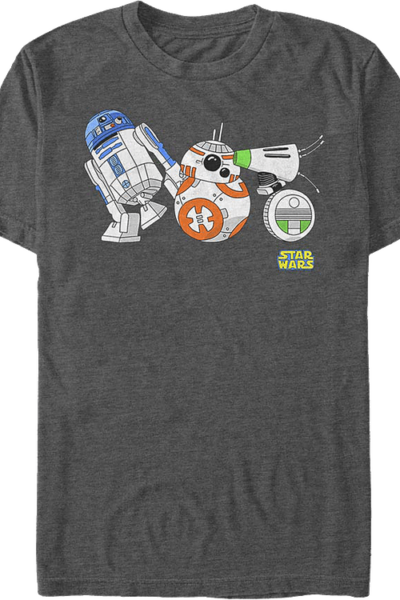 Droids R2-D2 BB-8 D-O Star Wars T-Shirt