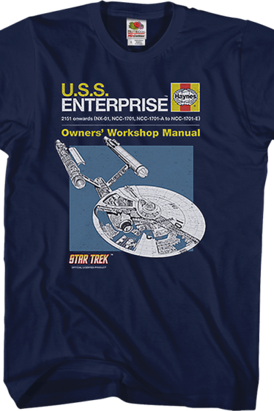 Enterprise Owners’ Workshop Manual Star Trek T-Shirt
