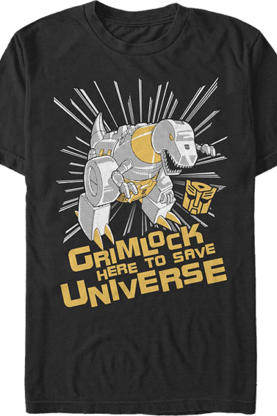 Grimlock Here To Save Universe Transformers T-Shirt